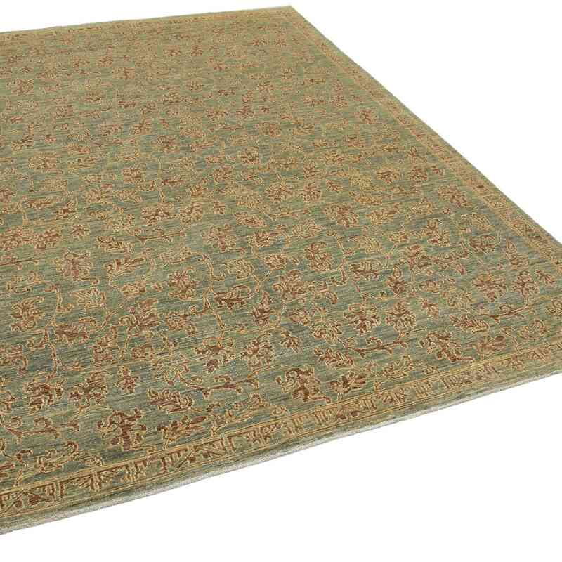 New Hand Knotted Wool Oushak Rug - 6' 2" x 8' 7" (74" x 103") - K0040770