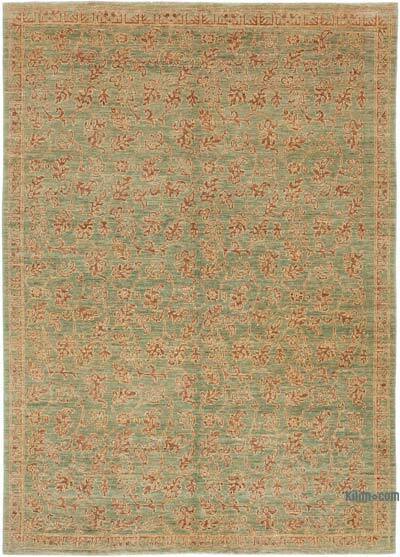New Hand Knotted Wool Oushak Rug - 6' 2" x 8' 7" (74" x 103")