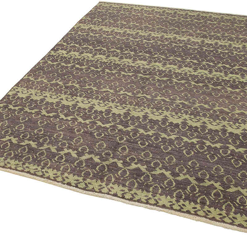 New Hand Knotted Wool Oushak Rug - 6' 3" x 8' 6" (75" x 102") - K0040778