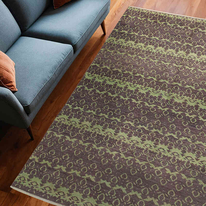 New Hand Knotted Wool Oushak Rug - 6' 3" x 8' 6" (75" x 102") - K0040778