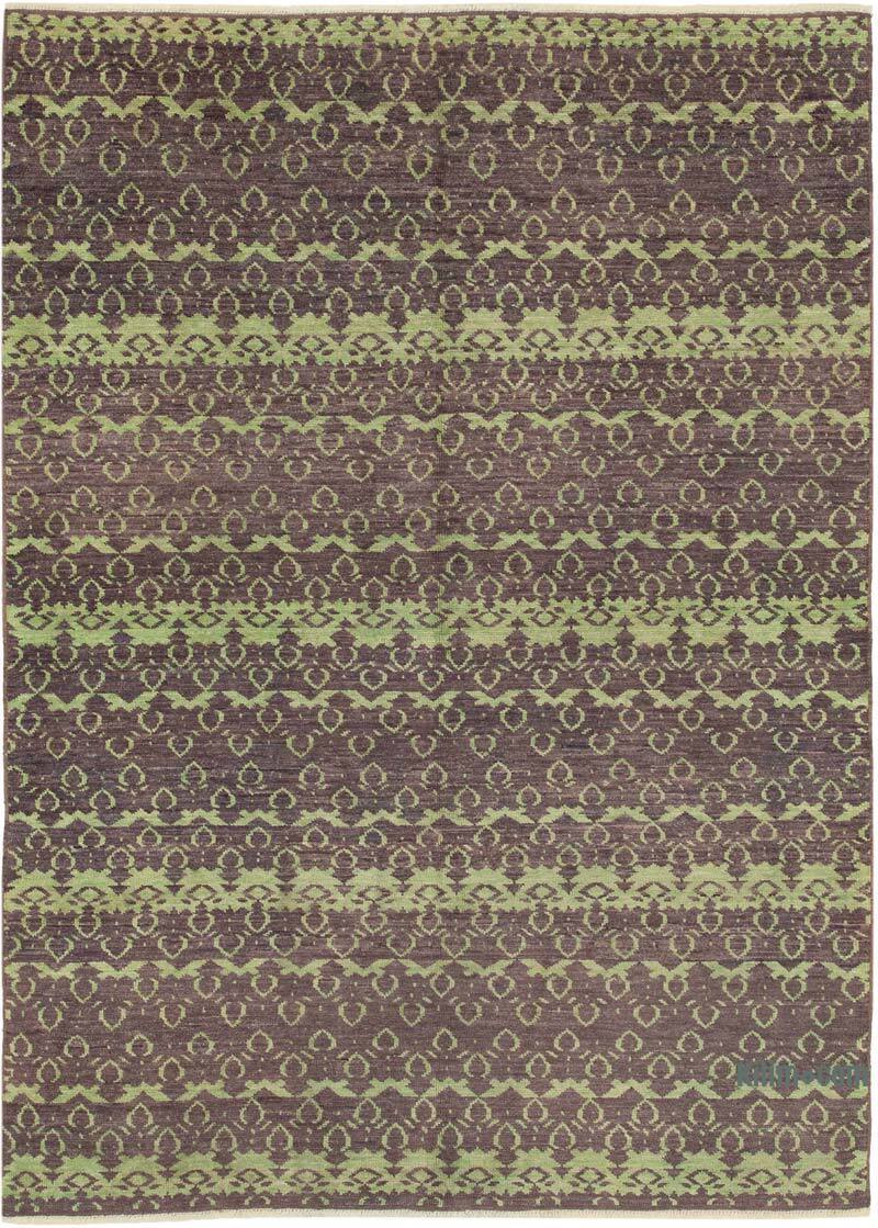 New Hand Knotted Wool Oushak Rug - 6' 3" x 8' 6" (75" x 102") - K0040778