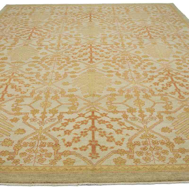New Hand Knotted Wool Oushak Rug - 8'  x 10' 1" (96" x 121") - K0040781