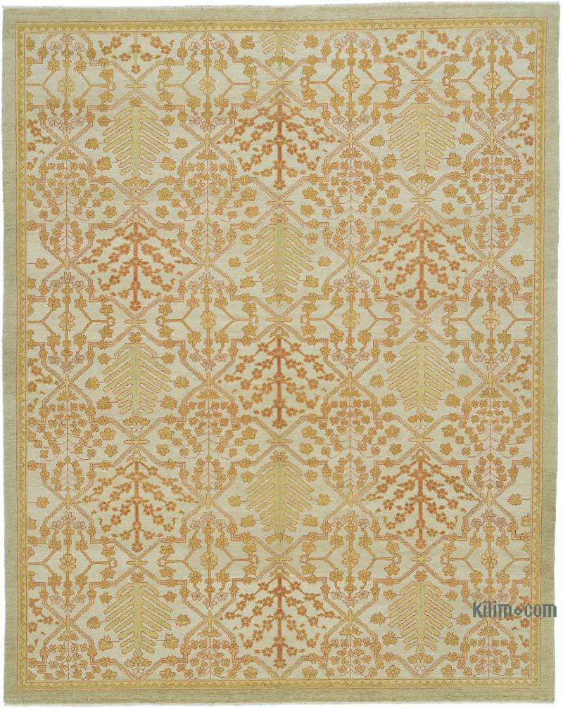 New Hand Knotted Wool Oushak Rug - 8'  x 10' 1" (96" x 121") - K0040781