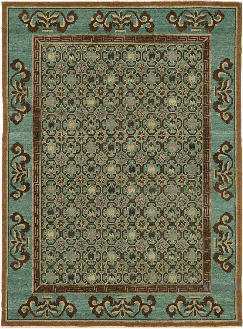 New Hand Knotted Wool Oushak Rug - 6'  x 8' 1" (72" x 97") - K0040791