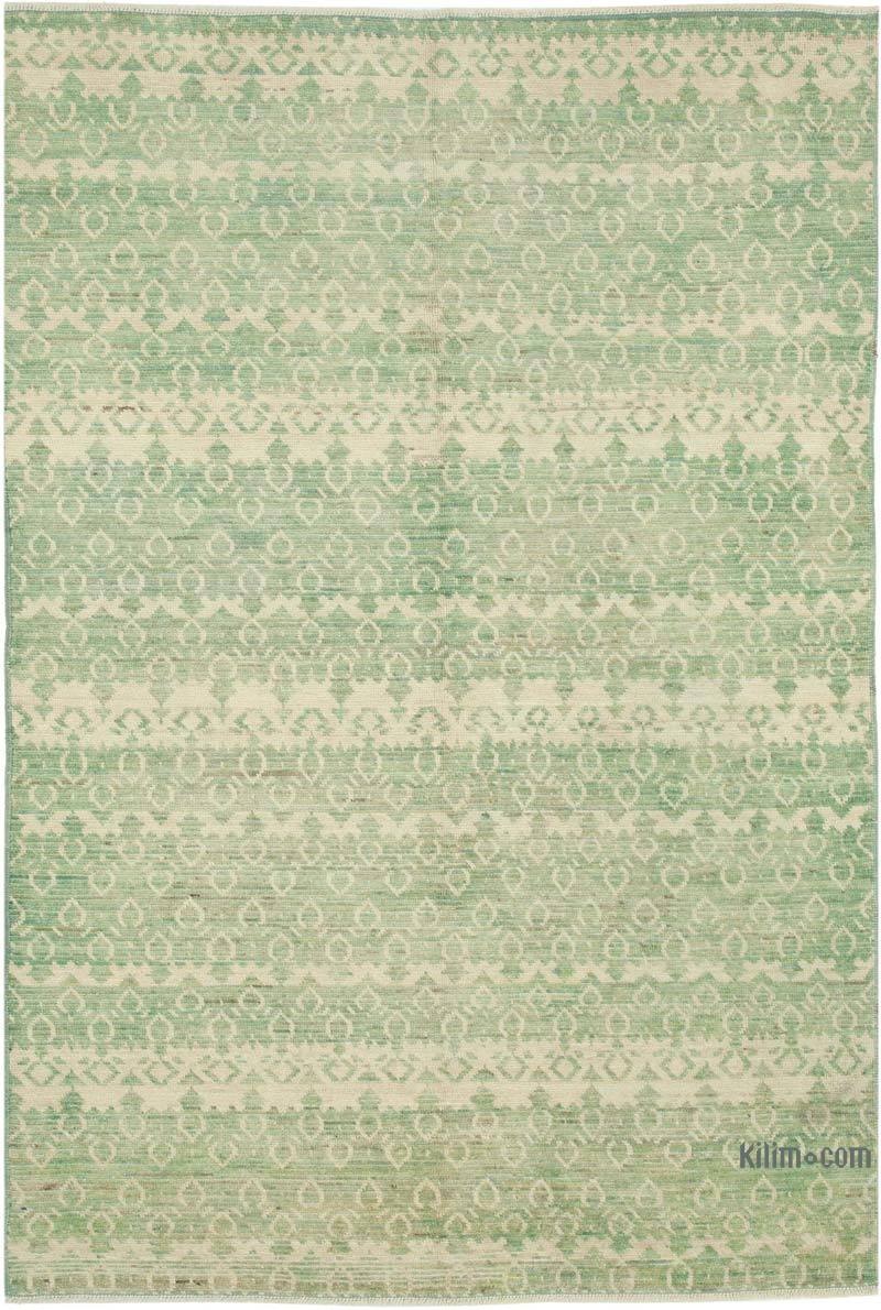 New Hand Knotted Wool Rug - 6' 2" x 8' 11" (74" x 107") - K0040792