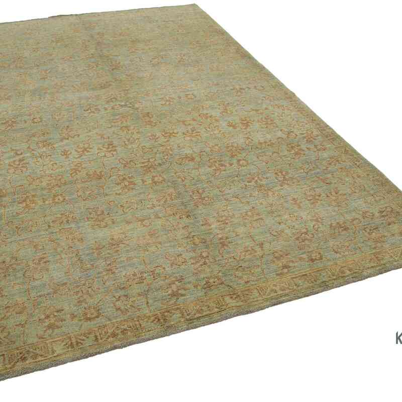New Hand Knotted Wool Oushak Rug - 6' 2" x 8' 10" (74" x 106") - K0040796