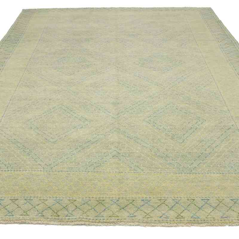 New Hand Knotted Wool Oushak Rug - 6' 2" x 8' 10" (74" x 106") - K0040798