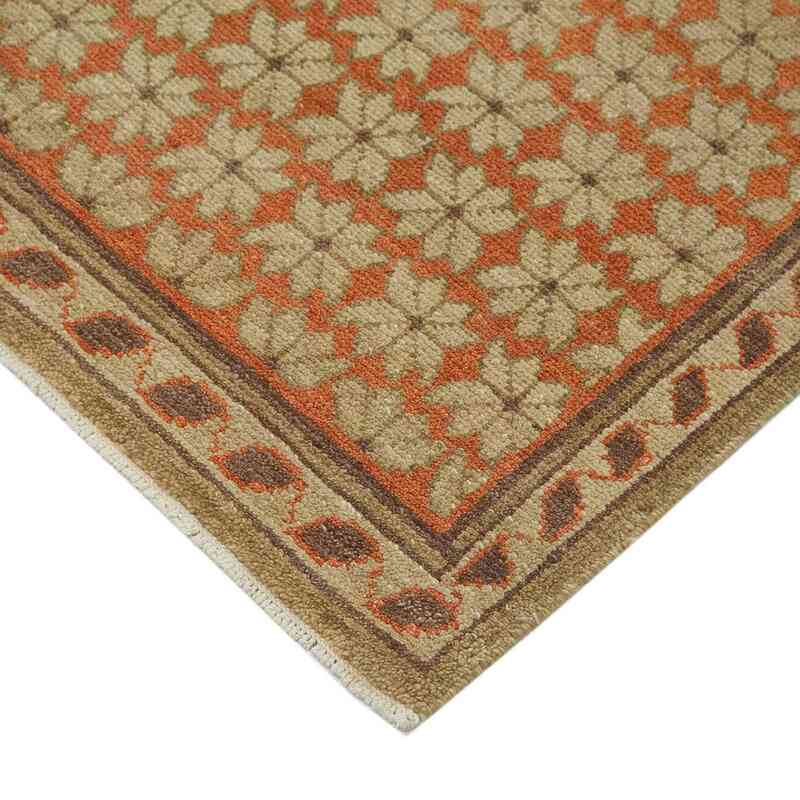 New Hand Knotted Wool Oushak Rug - 8' 2" x 10' 1" (98" x 121") - K0040799