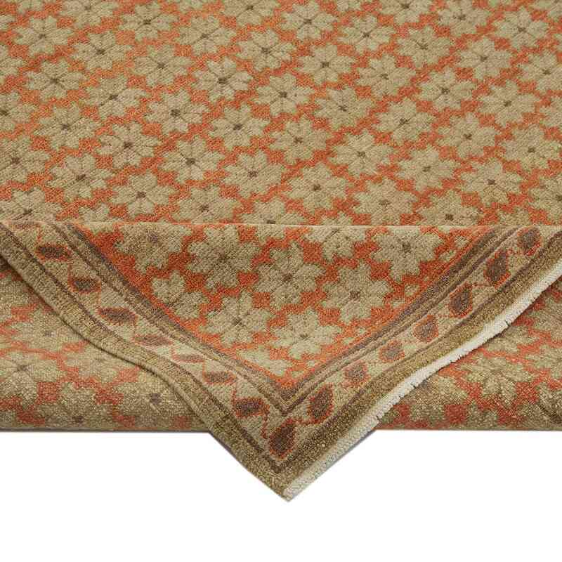 New Hand Knotted Wool Oushak Rug - 8' 2" x 10' 1" (98" x 121") - K0040799