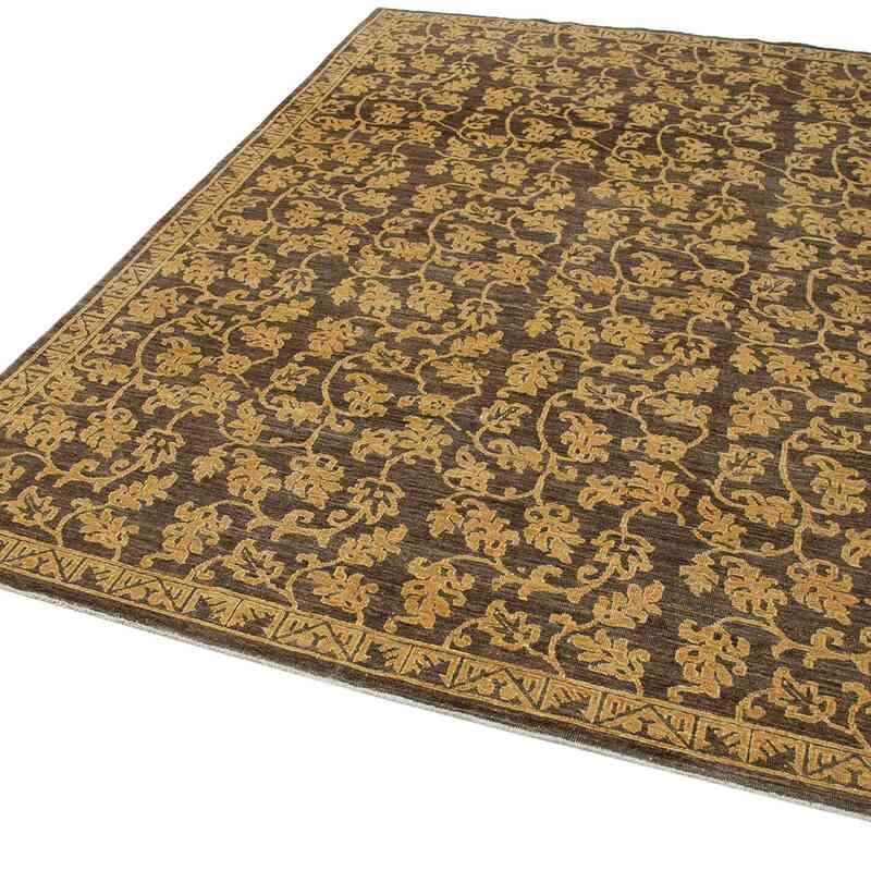 New Hand Knotted Wool Oushak Rug - 6' 1" x 8' 8" (73" x 104") - K0040802