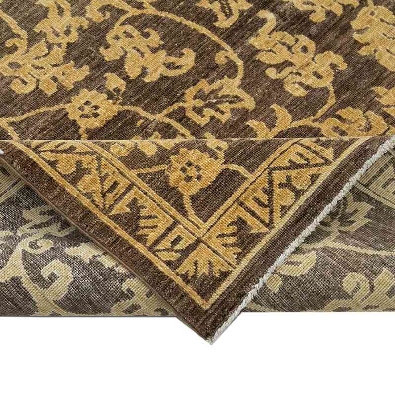 New Hand Knotted Wool Oushak Rug - 6' 1" x 8' 8" (73" x 104") - K0040802