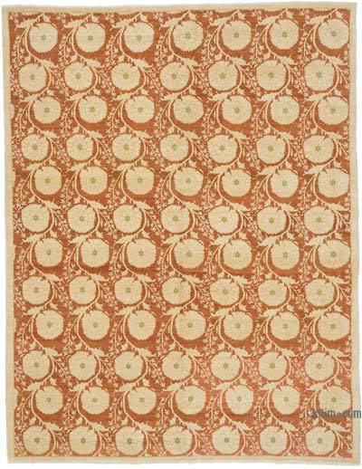 New Hand Knotted Wool Oushak Rug - 6'  x 7' 10" (72" x 94")