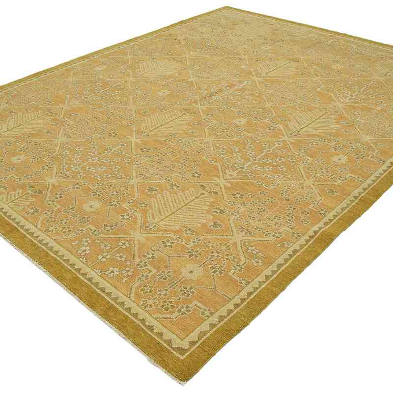New Hand Knotted Wool Oushak Rug - 8' 2" x 10'  (98" x 120") - K0040812