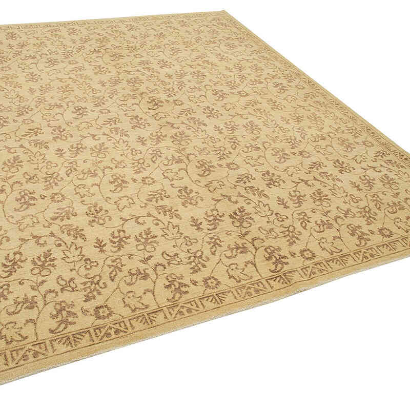 New Hand Knotted Wool Oushak Rug - 8' 2" x 9' 7" (98" x 115") - K0040814