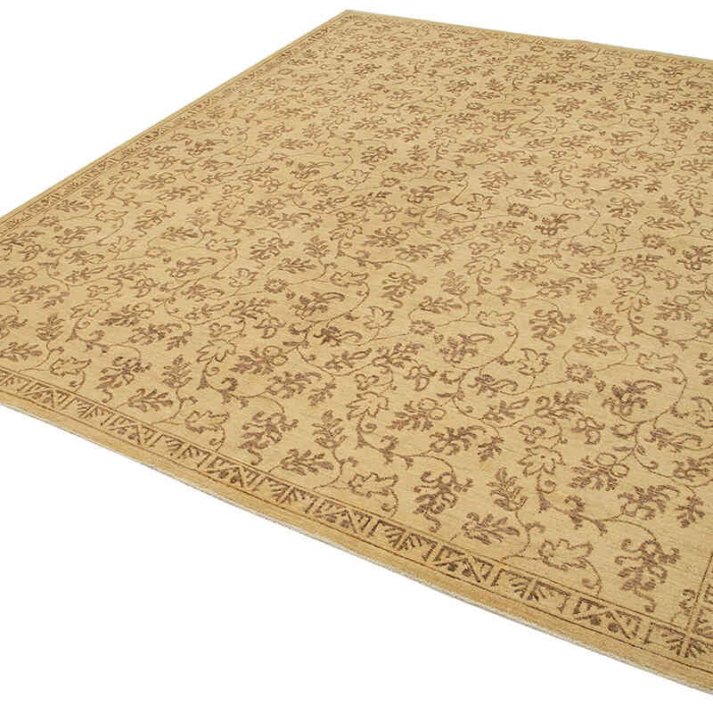 New Hand Knotted Wool Oushak Rug - 8' 2" x 9' 7" (98" x 115") - K0040814
