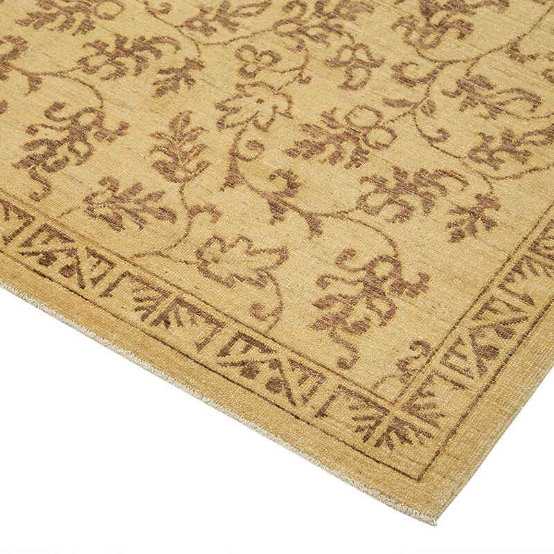 New Hand Knotted Wool Oushak Rug - 8' 2" x 9' 7" (98" x 115") - K0040814