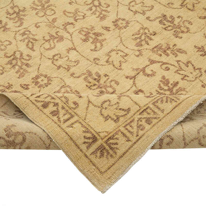 New Hand Knotted Wool Oushak Rug - 8' 2" x 9' 7" (98" x 115") - K0040814