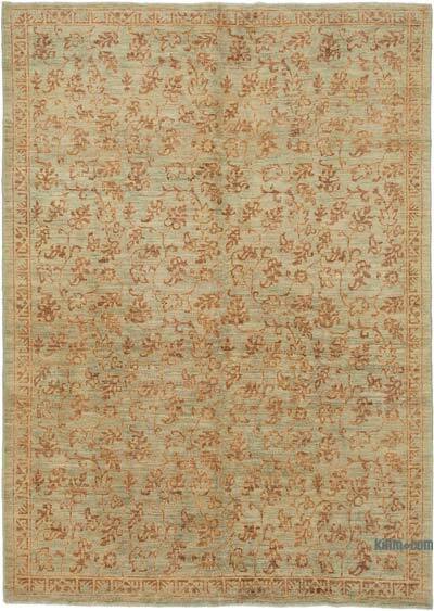 New Hand Knotted Wool Oushak Rug - 6' 3" x 8' 6" (75" x 102")