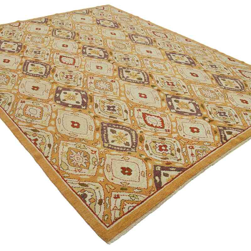 New Hand Knotted Wool Oushak Rug - 7' 10" x 9' 11" (94" x 119") - K0040818