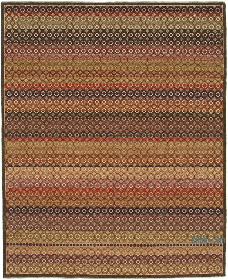 New Hand Knotted Wool Oushak Rug - 8'  x 9' 11" (96" x 119") - K0040820