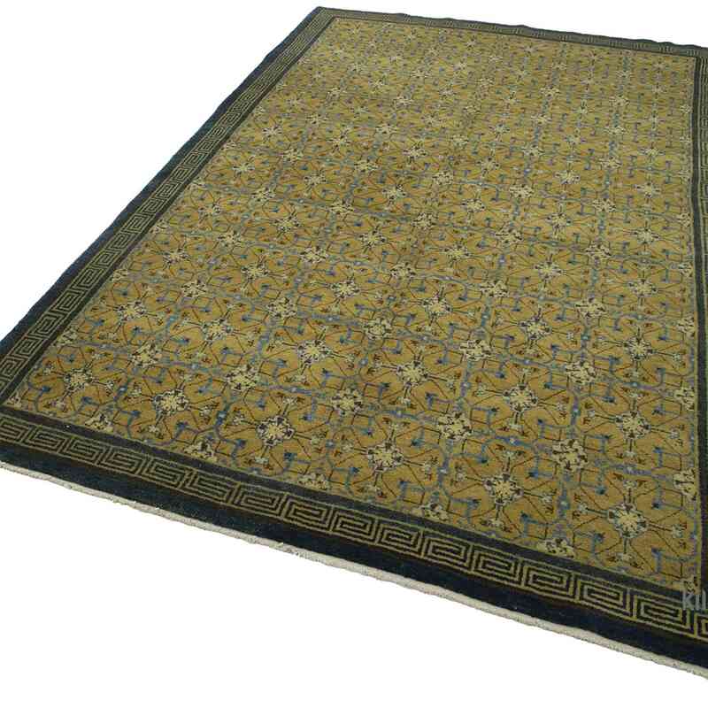 New Hand Knotted Wool Oushak Rug - 5' 10" x 9' 3" (70" x 111") - K0040825