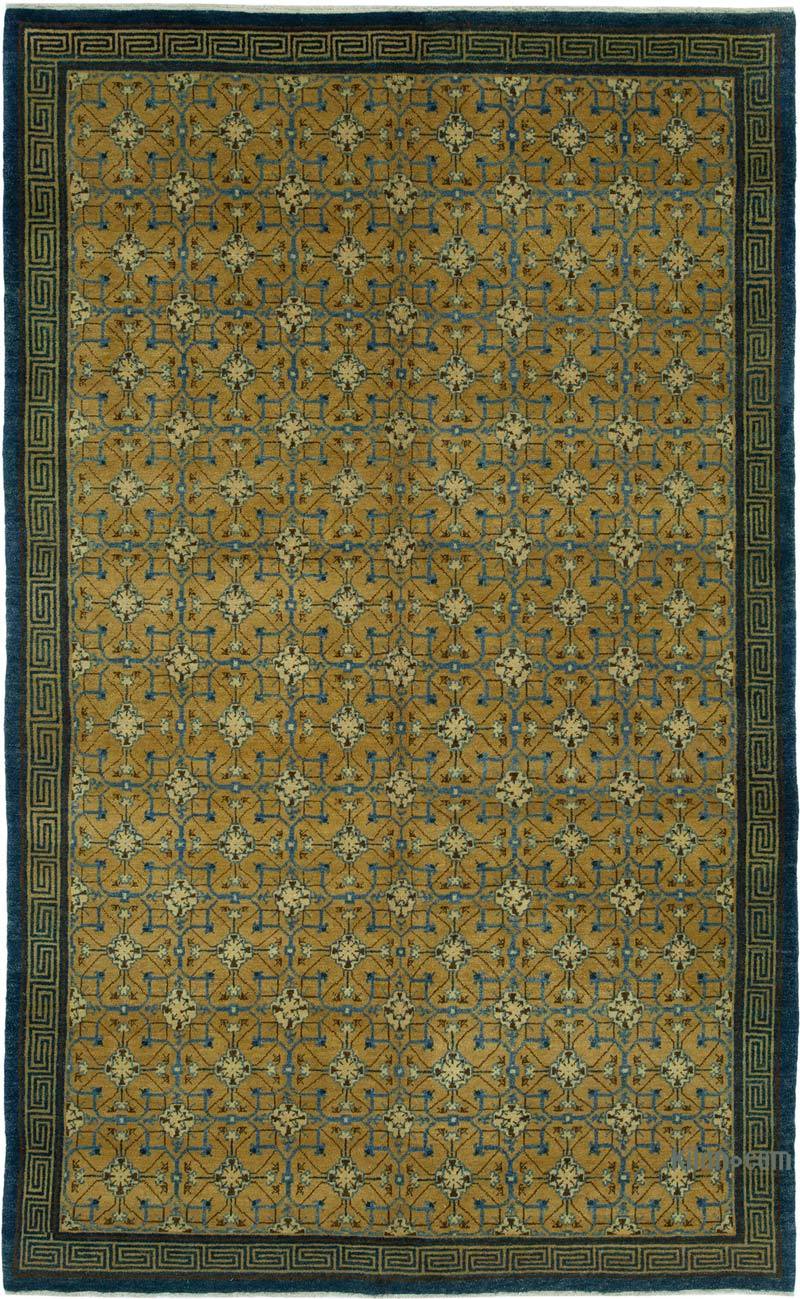 New Hand Knotted Wool Oushak Rug - 5' 10" x 9' 3" (70" x 111") - K0040825