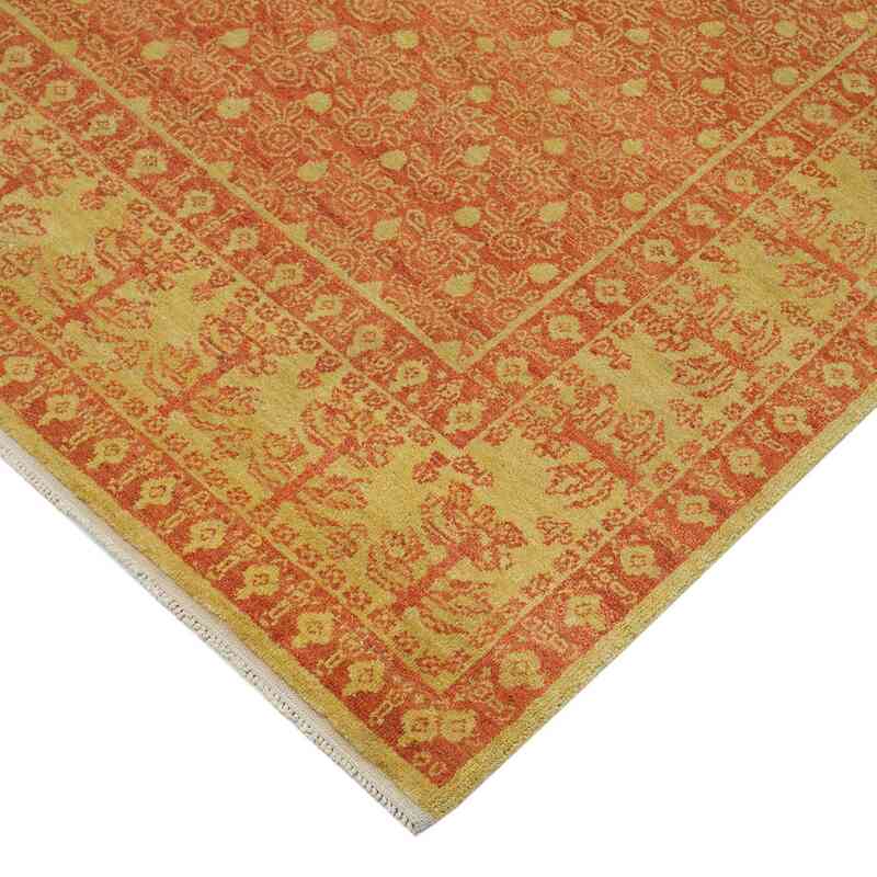 New Hand Knotted Wool Oushak Rug - 5' 11" x 8'  (71" x 96") - K0040840