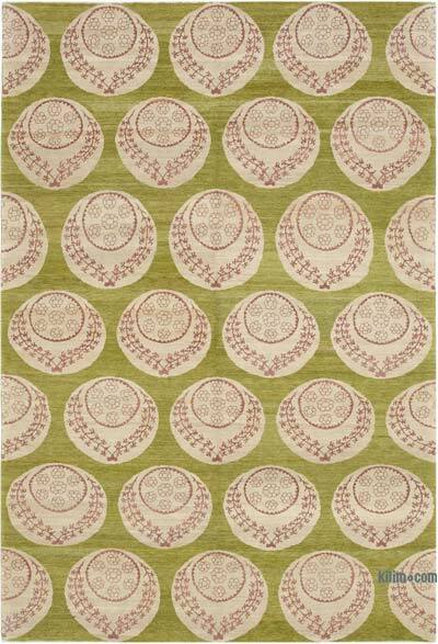 New Hand Knotted Wool Oushak Rug - 6'  x 8' 11" (72" x 107")