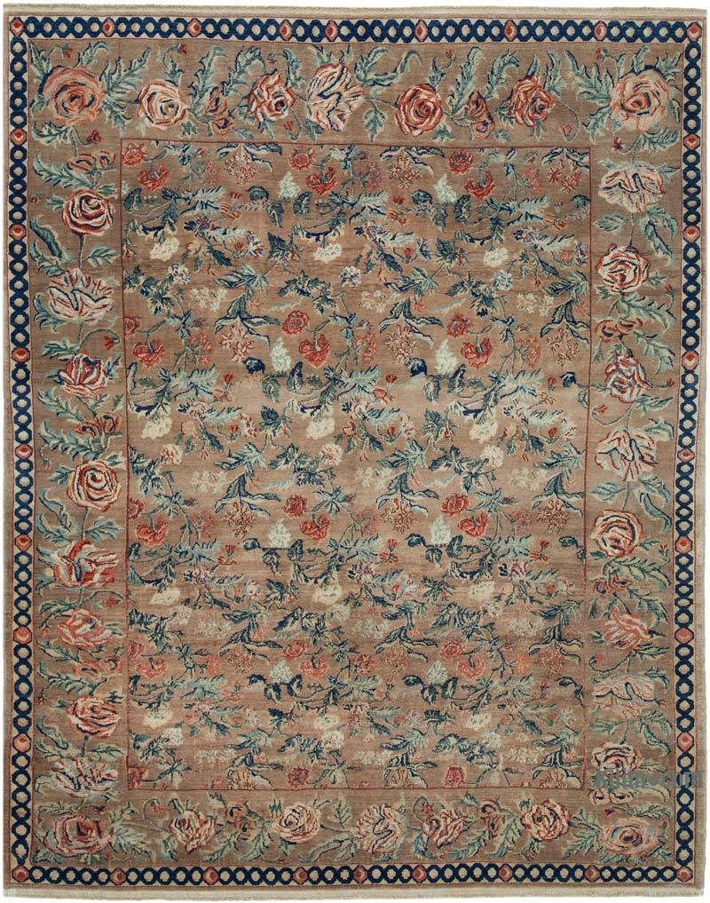 New Hand Knotted Wool Oushak Rug - 6' 9" x 8' 4" (81" x 100") - K0040843