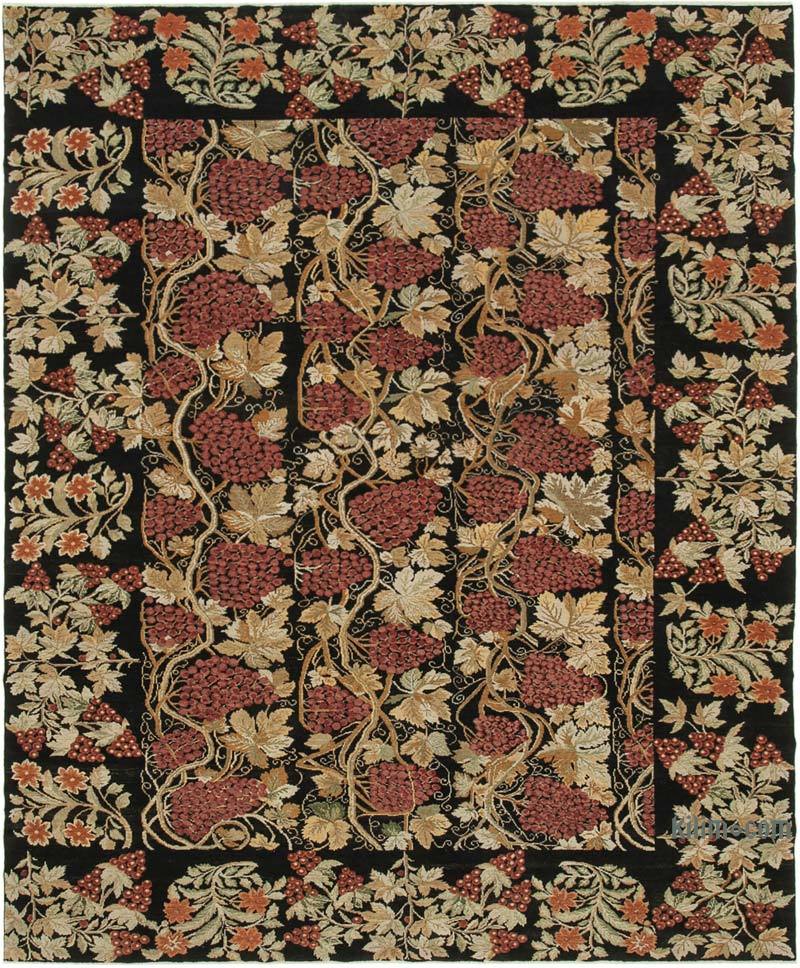 New Hand Knotted Wool Oushak Rug - 8' 11" x 11' 1" (107" x 133") - K0040848