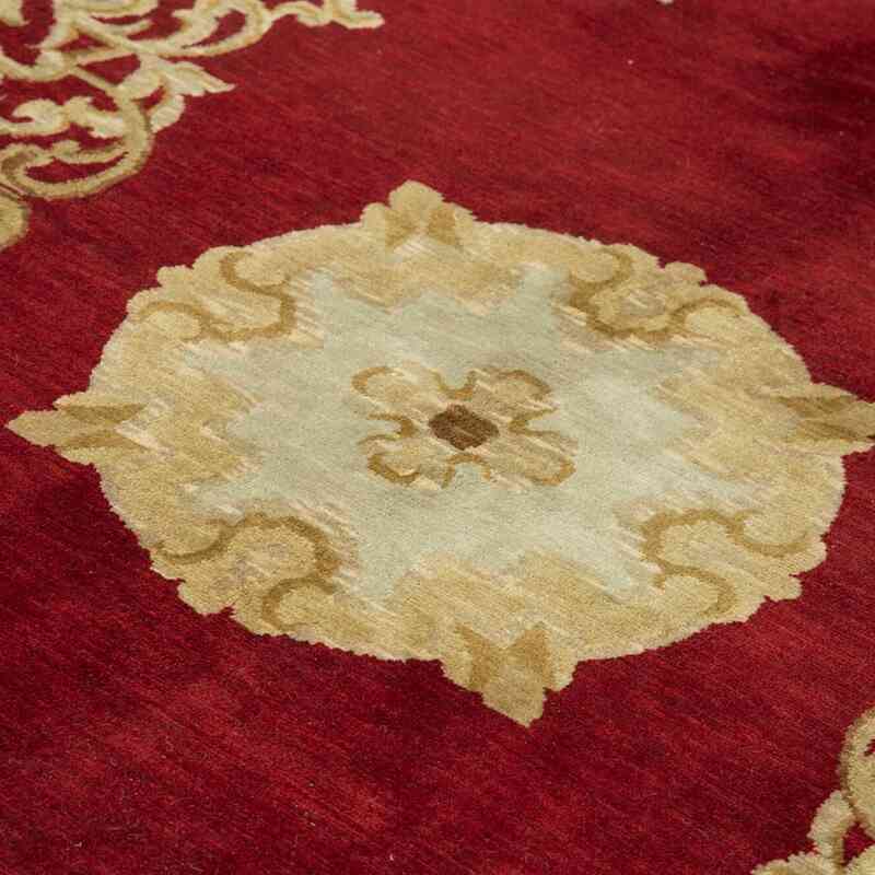 New Hand Knotted Wool Oushak Rug - 8' 2" x 10' 4" (98" x 124") - K0040859