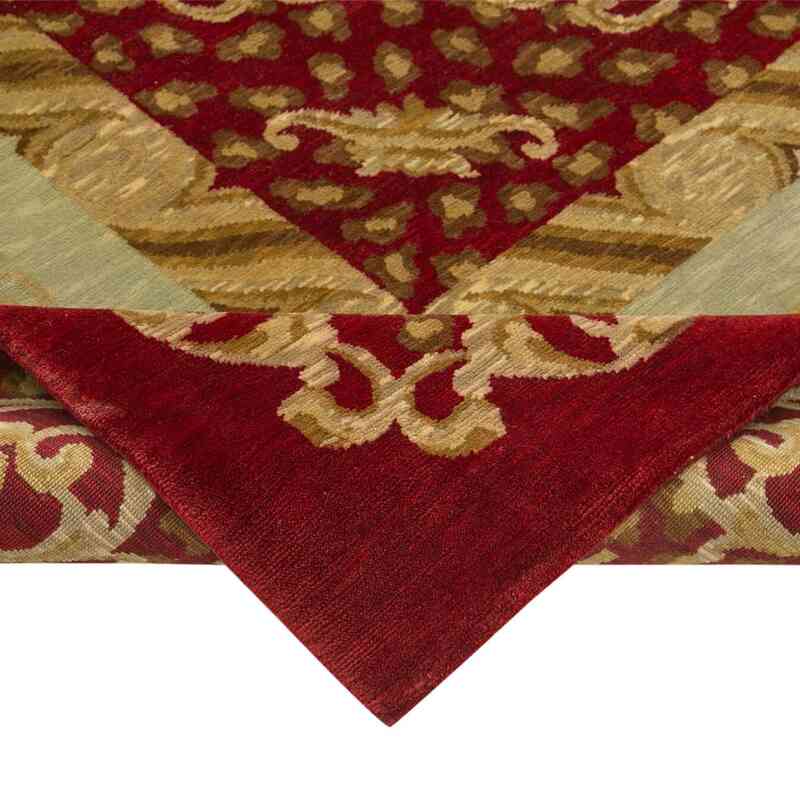 New Hand Knotted Wool Oushak Rug - 8' 2" x 10' 4" (98" x 124") - K0040859