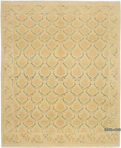 New Hand Knotted Wool Oushak Rug - 7' 7" x 9' 2" (91" x 110")