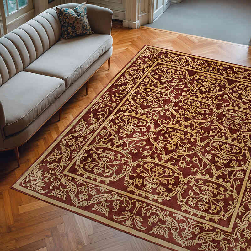 New Hand Knotted Wool Oushak Rug - 8' 4" x 10'  (100" x 120") - K0040866