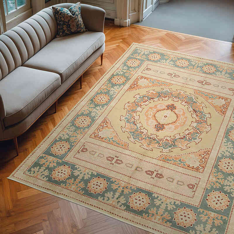 Nueva Alfombra Oushak Tejida a Mano - 244 cm x 310 cm - K0040886