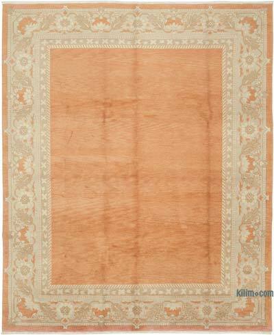 New Hand Knotted Wool Oushak Rug - 8'  x 10'  (96" x 120")