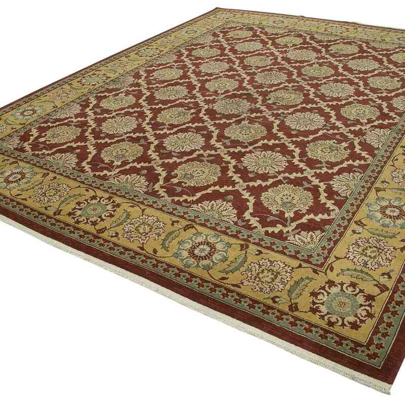 New Hand Knotted Wool Oushak Rug - 9' 11" x 12' 8" (119" x 152") - K0040940
