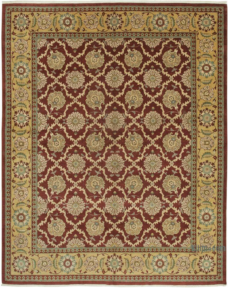 New Hand Knotted Wool Oushak Rug - 9' 11" x 12' 8" (119" x 152") - K0040940