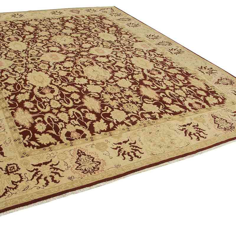 New Hand Knotted Wool Oushak Rug - 9' 2" x 11' 11" (110" x 143") - K0040941
