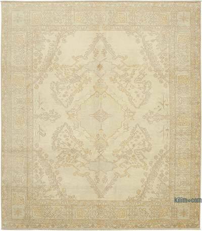 New Hand Knotted Wool Oushak Rug - 8' 3" x 9' 5" (99" x 113")