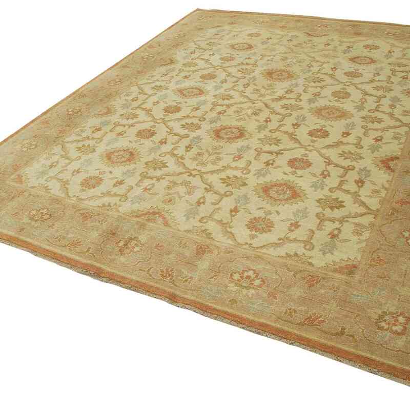 New Hand Knotted Wool Oushak Rug - 8' 1" x 10' 1" (97" x 121") - K0040958