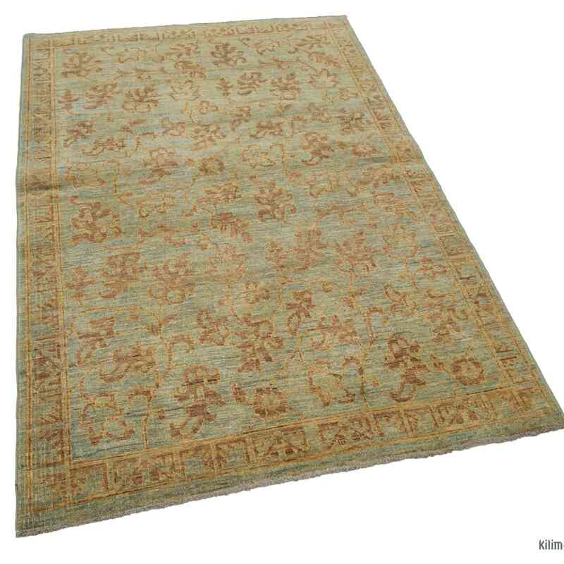 New Hand Knotted Wool Oushak Rug - 3' 7" x 5' 10" (43" x 70") - K0040972