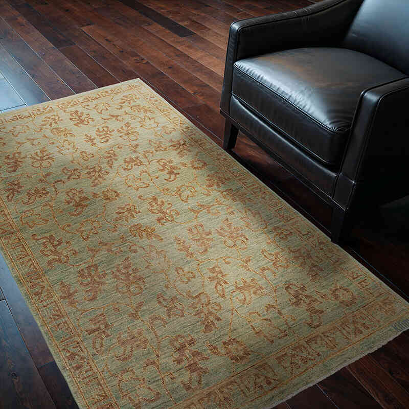 New Hand Knotted Wool Oushak Rug - 3' 7" x 5' 10" (43" x 70") - K0040972