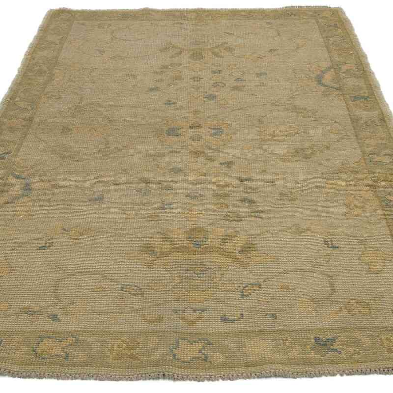 New Hand Knotted Wool Oushak Rug - 3' 9" x 6'  (45" x 72") - K0040974