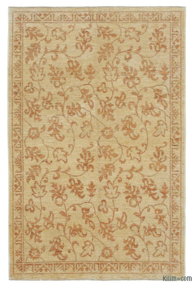 New Hand Knotted Wool Oushak Rug - 3' 9" x 5' 11" (45" x 71") - K0040975
