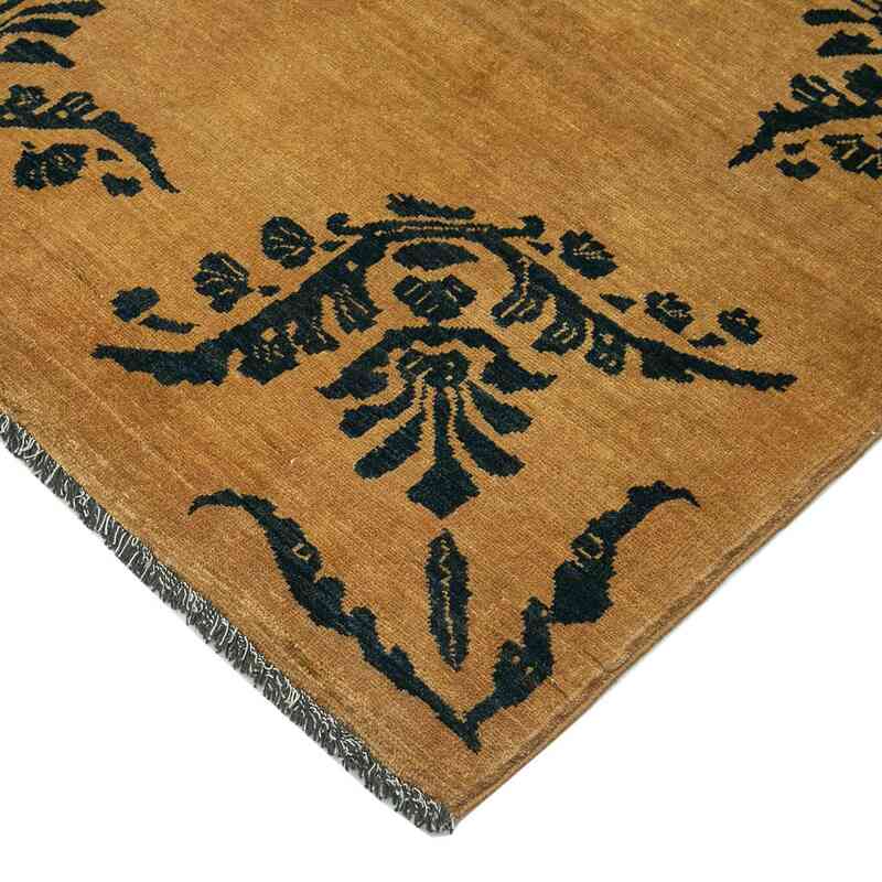 New Hand Knotted Wool Oushak Rug - 5' 9" x 7' 6" (69" x 90") - K0040978