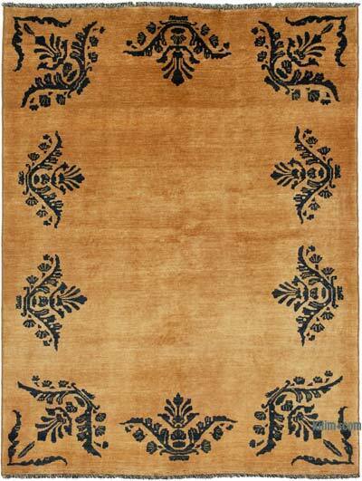 New Hand Knotted Wool Oushak Rug - 5' 9" x 7' 6" (69" x 90")