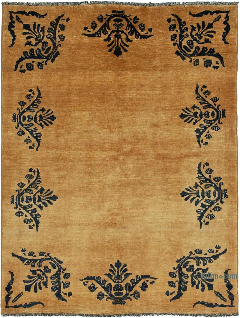New Hand Knotted Wool Oushak Rug - 5' 9" x 7' 6" (69" x 90") - K0040978