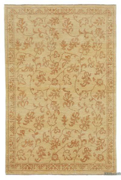 New Hand Knotted Wool Oushak Rug - 3' 10" x 5' 10" (46" x 70")