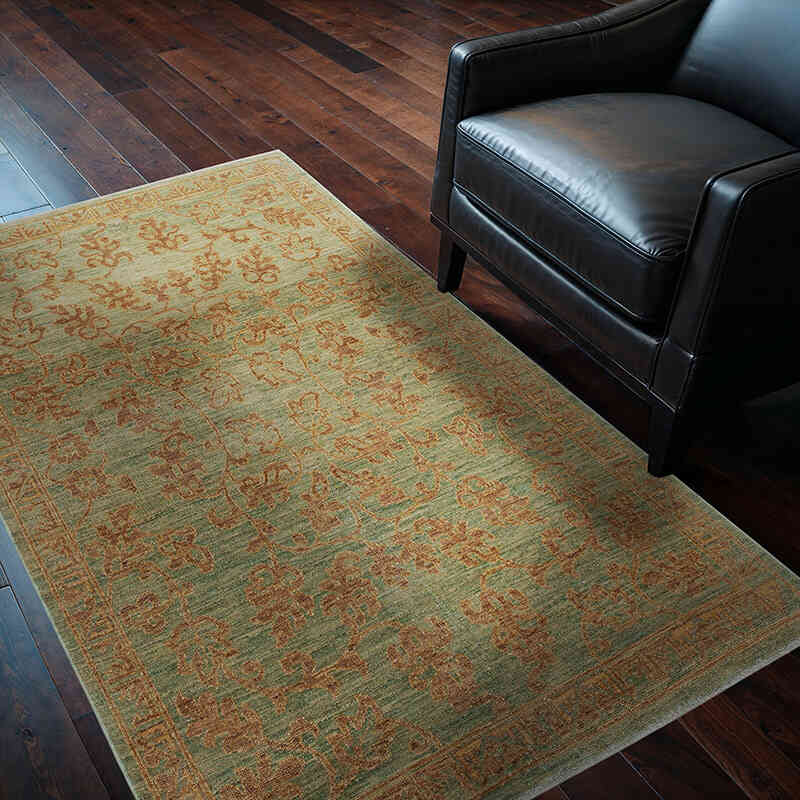 Nueva Alfombra Oushak Tejida a Mano - 120 cm x 181 cm - K0040984